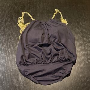 Black Top with Gold Chain Straps